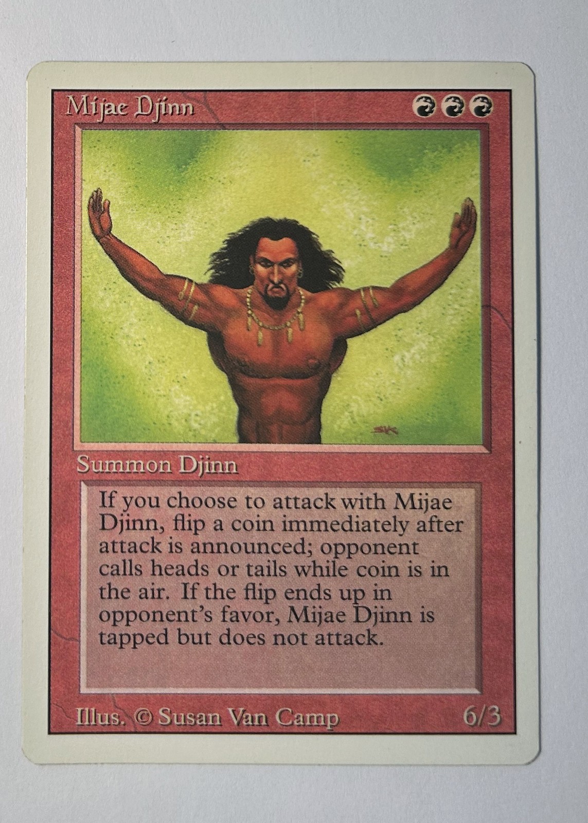 Mijae Djinn - Revised Edition (3rd Edition, 3ED) 1994 - MTG Rare NM Free Ship