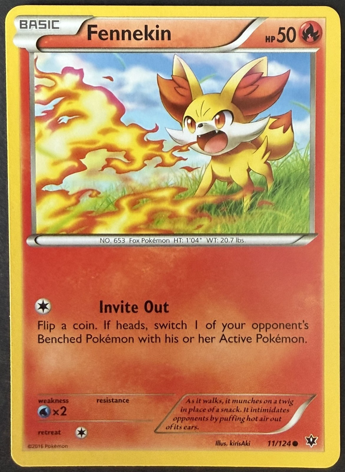 Fennekin (11) Common XY - Fates Collide 11/124 LP