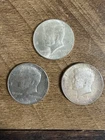 (3) 1964 JFK 90% SILVER Half Dollar Lot Kennedy 1.085 Troy Ounces Silver Total