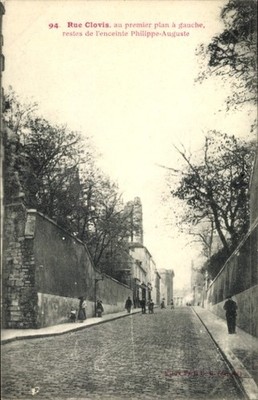 Postcard Paris V, Rue Clovis, remains of the Philippe Auguste enclosure - 4234289