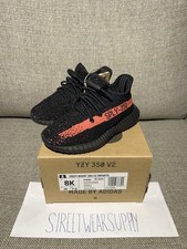 BRAND NEW adidas Yeezy Boost 350 V2 Core Black Red Infants- Size 7K  8K HP6587