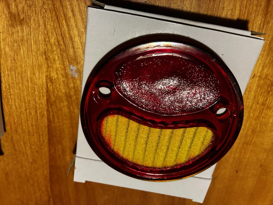 Линза заднего фонаря стеклянная винтажная для Ford модели A B грузовика. 302 1928 1929 1930 - Изображение 2 из 4