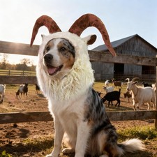 Funny Reindeer Moose Costumes for Dog, Cute Furry Pet for Halloween Christmas...