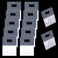 10 Pack Adhesive Picture Hangers, Mabor Plastic 2.52 x 1.89 inches, Clear 