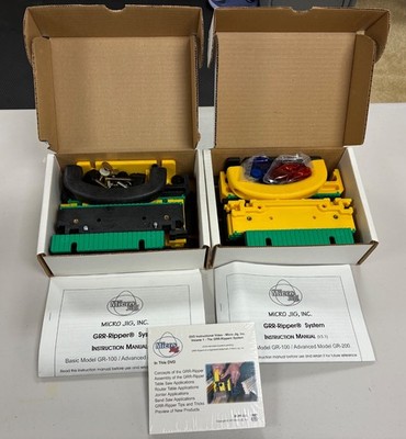 NEW Lot of 2 Micro Jig Grr-Ripper System GR-200Y GR-200B Pushing Jig
