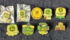 9 Vintage John Deere Lapel Hat Pins Collectible Advertising Gift Souvenir