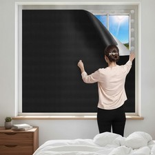 40x57in Portable Blackout Curtains - No Drill UV Protection for Bedroom Privacy