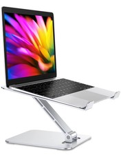 Foldable Aluminum Alloy Laptop Stand for Desk, Height Adjustable Ergonomic Co...