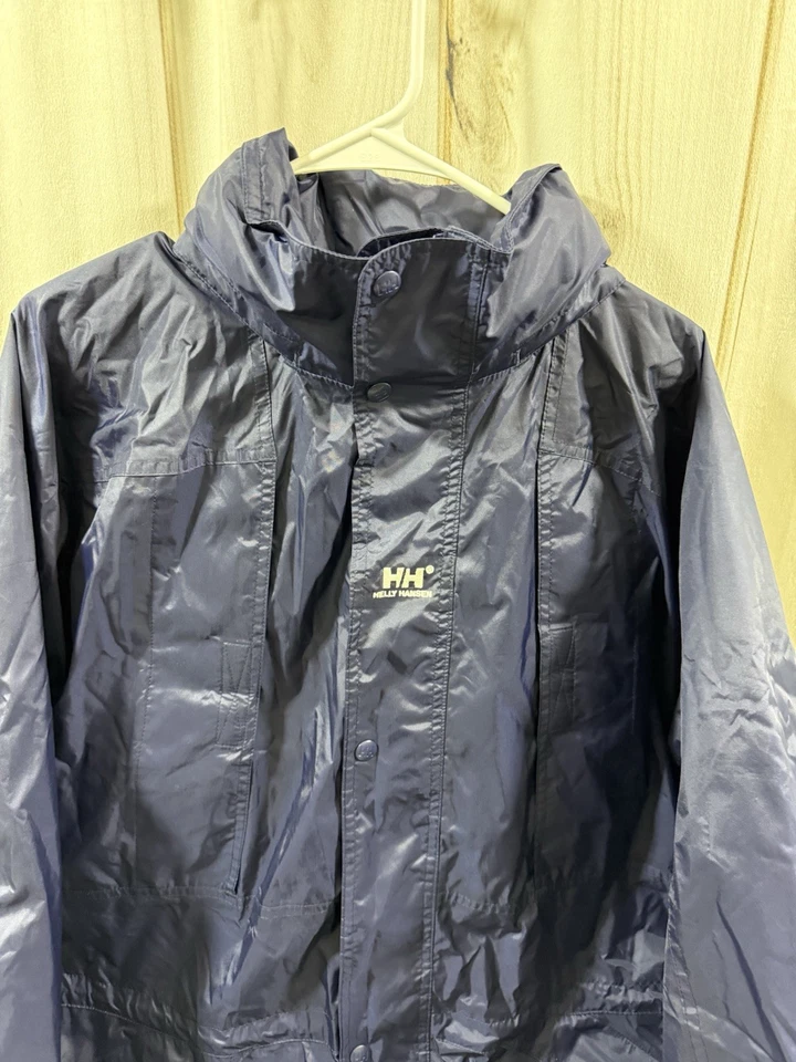 Helly Hansen 风衣可打包夹克男式 XL 海军蓝 Tech 防风 — 第 2/4 张图片