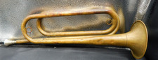 VINTAGE BRASS BUGLE U.S. REGULATION WITH MOUTHPIECE