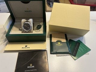 Rolex Datejust 1603 Silver Oyster Bracelet with Grey Bezel