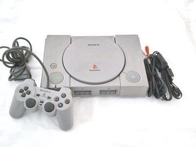 Sony PlayStation 1 Spielkonosle, Grau, Controller + Kabel