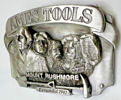 Fibbia per cintura vintage 1987 Siskiyou AMES TOOLS attacco Rushmore #445 Ltd Ed - Foto 3 di 14