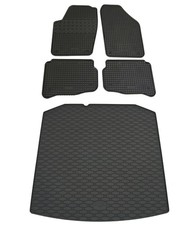 Gummi Fußmatten Kofferraumwanne für Skoda Fabia 1 1999- Set Gummimatten Auslage