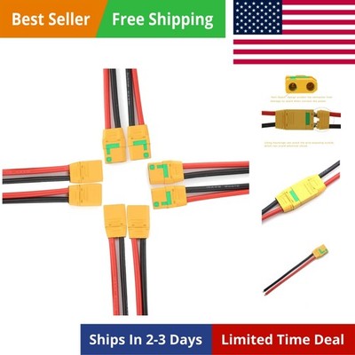 Amass 4 Pairs XT90S Pigtails Anti-Spark 150mm 10AWG Silicon Wire XT90 Wire XT...