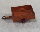 Vintage Dinky Toys No. 341 Orange Land Rover Trailer Missing Tire