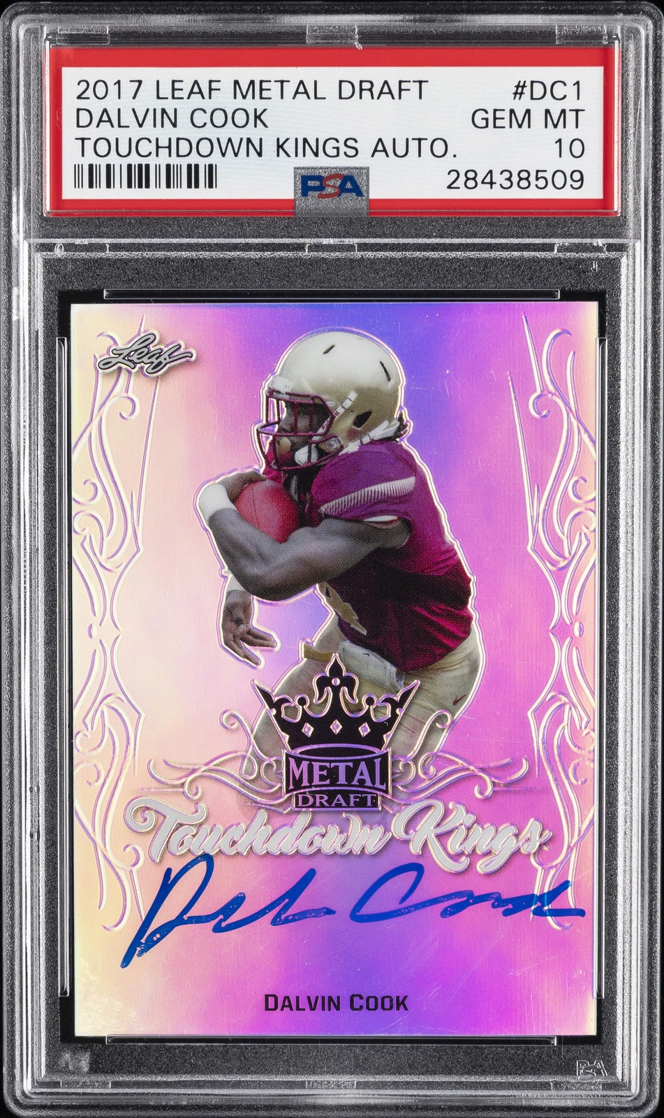 Dalvin Cook Leaf Metal Draft Touchdown Kings Autographs #DC1 Base