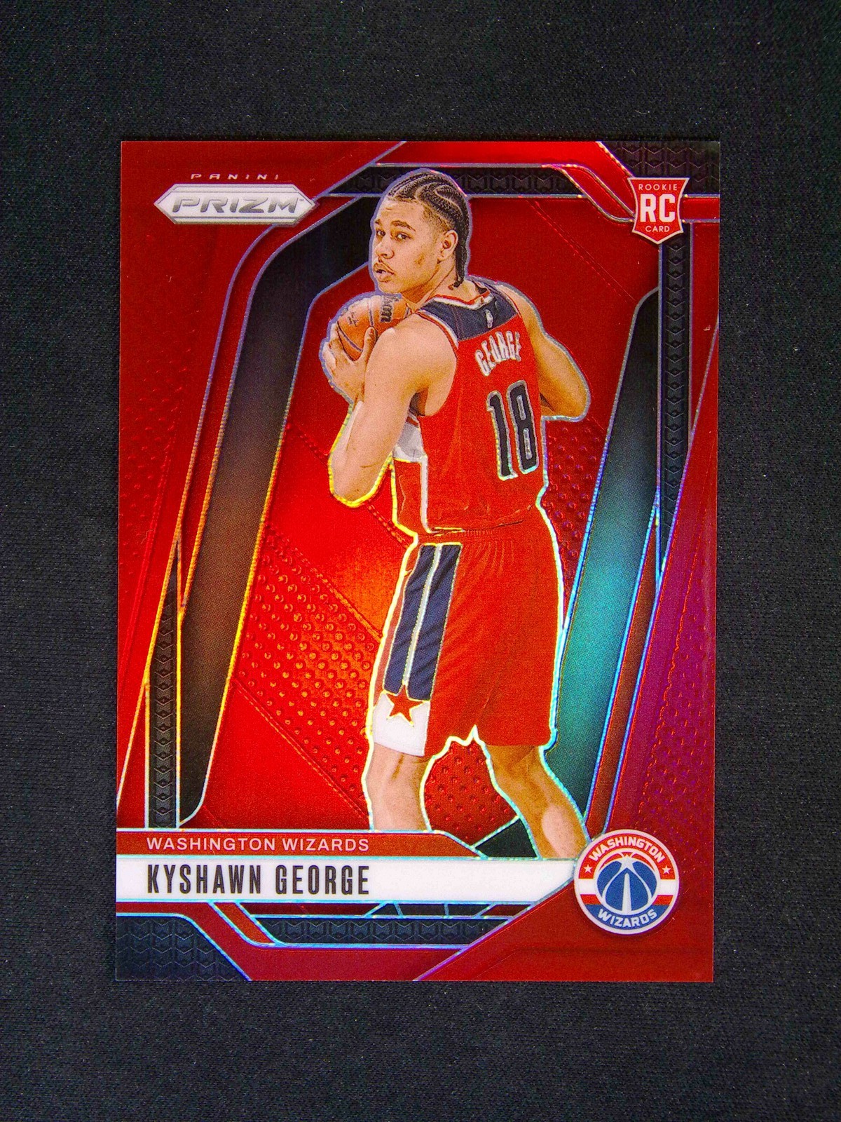 2024-25 Panini Prizm Kyshawn George #257 RC Rookie Color Match Red /299