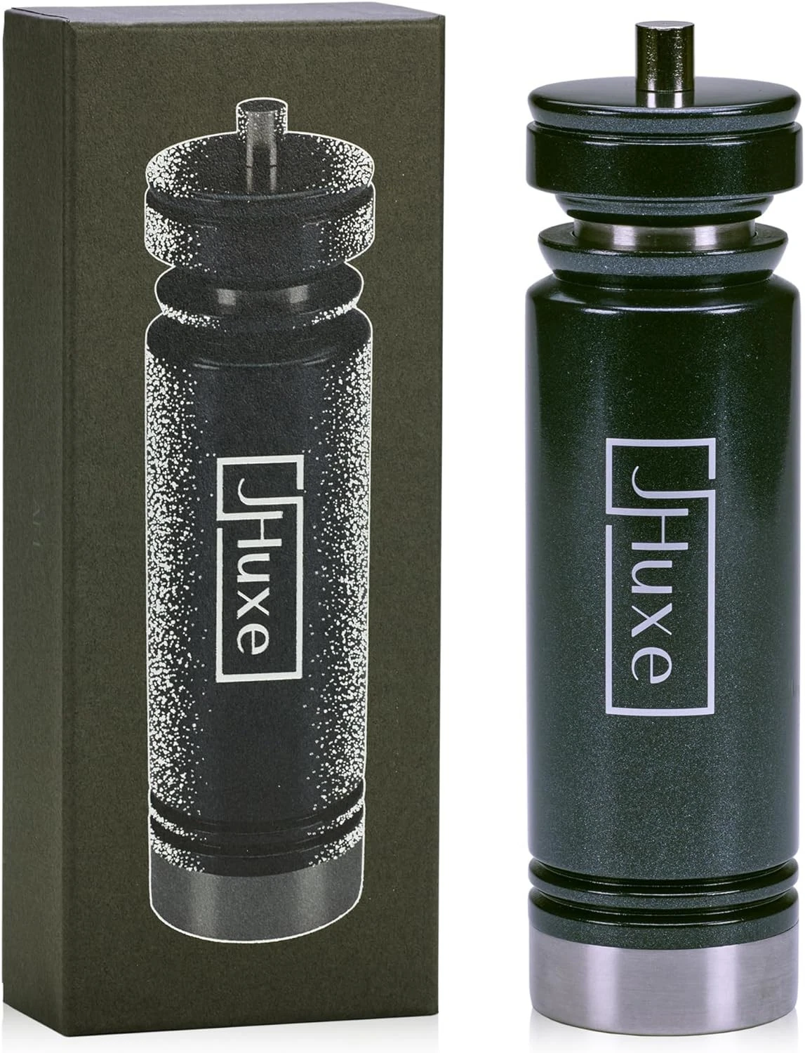 JHuxe Modern Design Wood Pepper Grinder 8 Inch Wood Pepper Mill Innovative,Black