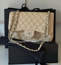 Chanel Tasche Timeless Jumbo Caviar Beige