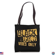 Stylish Black  Gold Game Day Shirt with Tote Bag for High School Football Fans