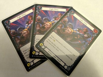 3x Fight Dirty (RED) FAB - SUPER SLAM - Rare - SUP033