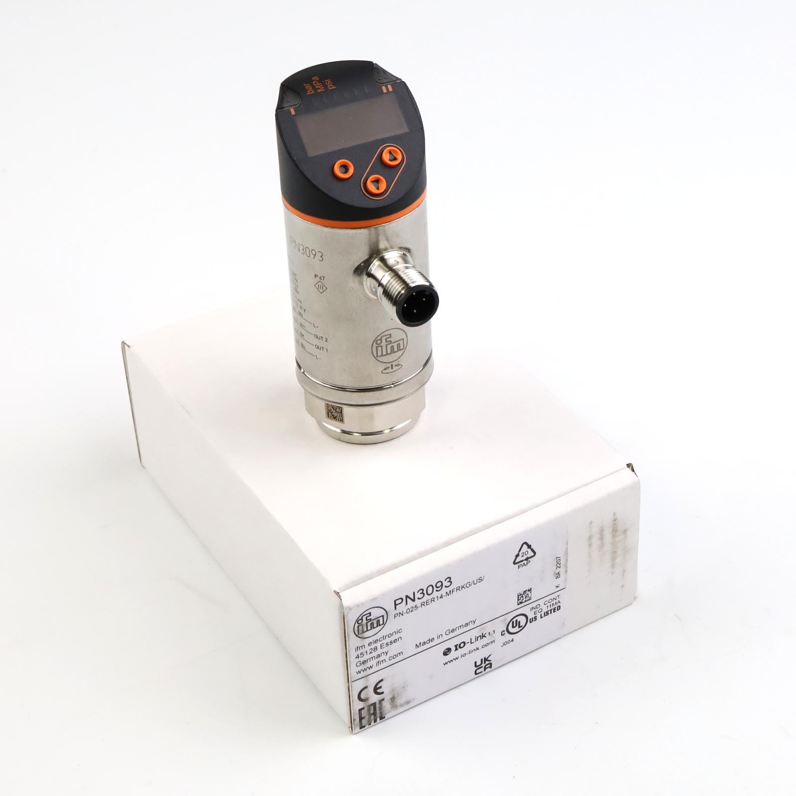 ifm Drucksensor PN3093 PN-025-RER14-MFRKG/US//V OVP