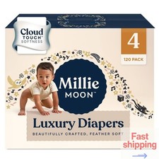 Millie Moon Luxury Disposable Diapers - Size 4 Count 120ct