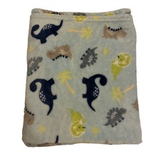 Parent's Choice Blue Dinosaur Fleece Baby Blanket Security Blanket Lovey
