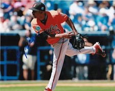 ODRISAMER DESPAIGNE  BALTIMORE ORIOLES   ACTION SIGNED 8x10