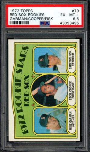 1972 Topps Baseball #79 Carlton Fisk HOF RC PSA 6.5 EX-NM+ Boston Red Sox Rookie