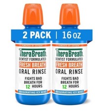 TheraBreath Fresh Breath Mouthwash, Icy Mint Flavor, Alcohol-Free, 16 Fl Oz
