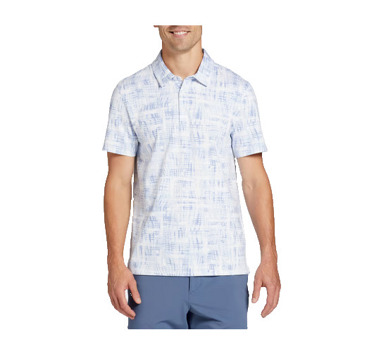 VRST Мужское поло для гольфа в мелкую клетку в белую клетку с принтом Пике - Маленькое