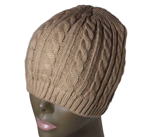 Skull Biege Beanie Tam Cap Headwear 