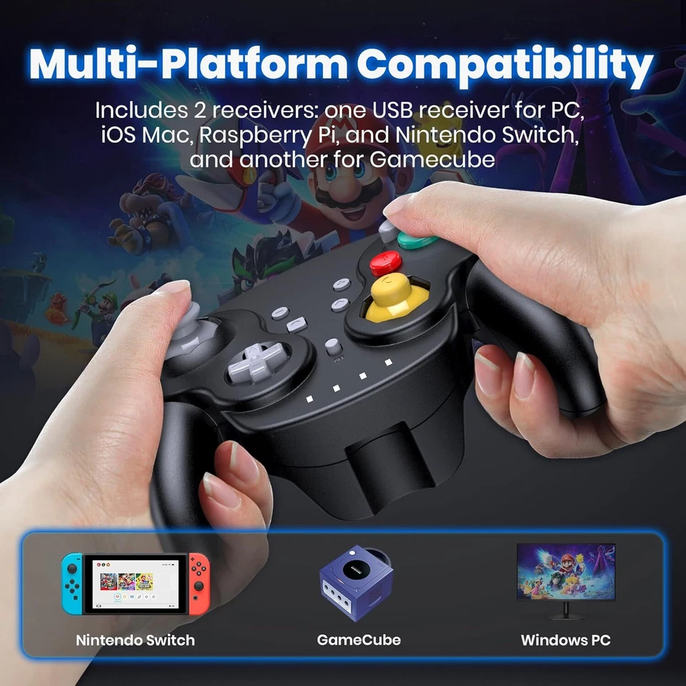 2.4 G Wireless für NGC Nintendo Switch / PC/ Mac/iOS Windows GameCube Controller - Bild 4 von 4