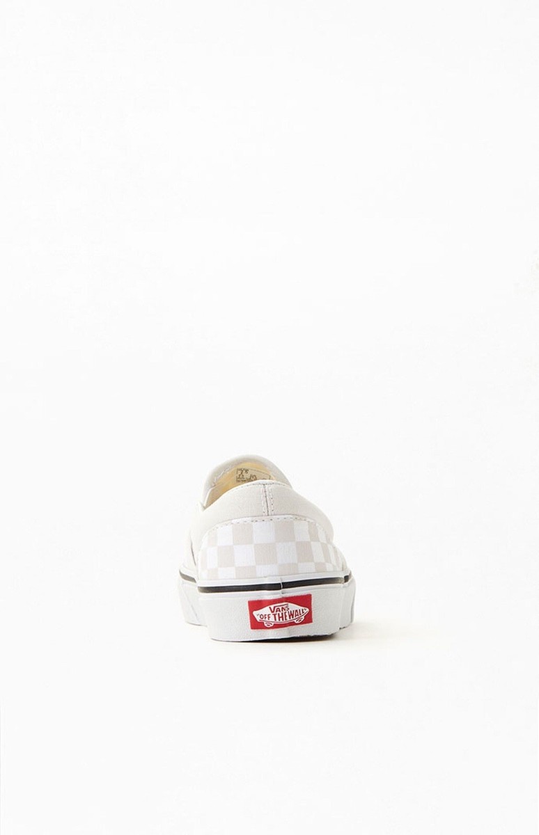 light pink checkerboard vans