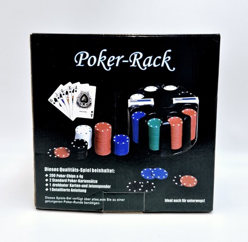 Poker Rack mit Chips und Karten Poker Set Neu - Bild 4 von 9