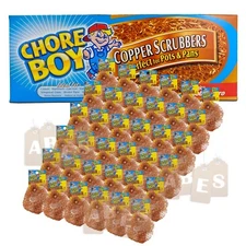 36-Pack Box Chore Boy Copper Scrubbers Scrubbing Pads, For Pots Pans Stoves