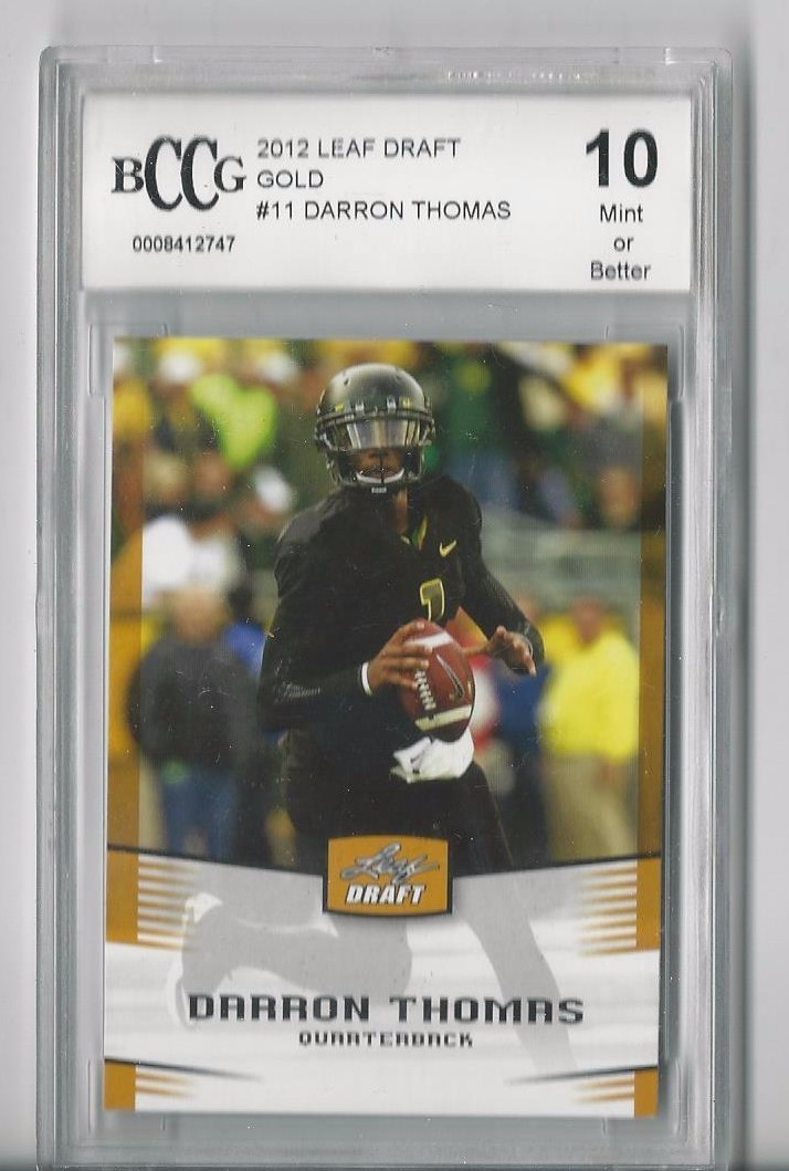 2012 Leaf Draft Gold Darron Thomas BCCG 10