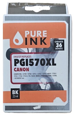 Pure Ink Druckerpatronen kompatibel - für Canon PGI570XL PG512 CLI571XL BK