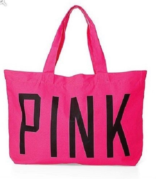 VICTORIAS SECRET PINK BEACH/TOTE BAG PINK-NEW