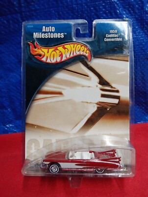 2001 Hot Wheels Auto Milestones 1959 CADILLAC CONVERTIBLE Rose Factory Sealed 