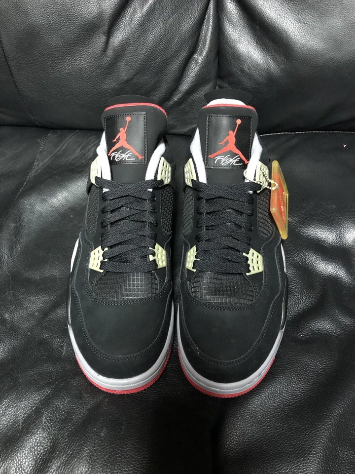 Air Jordan 4 Retro Bred 2012 talla 11,5 cemento negro DS nuevo en caja con recibo Foto 3 de 4