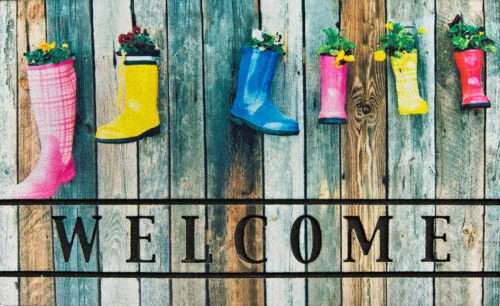 Geblümte Tür- & Bodenmatten