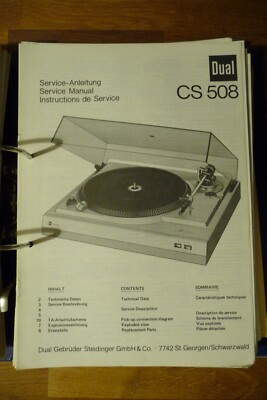 Service Manual-Anleitung für Dual CS 508, Original