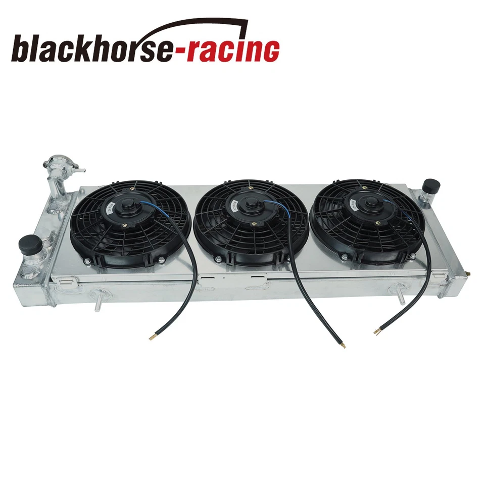 For 84-01 Jeep Cherokee XJ/Comanche 1 Row Aluminum Radiator+Shroud Fan+Relay Foto 3 de 4