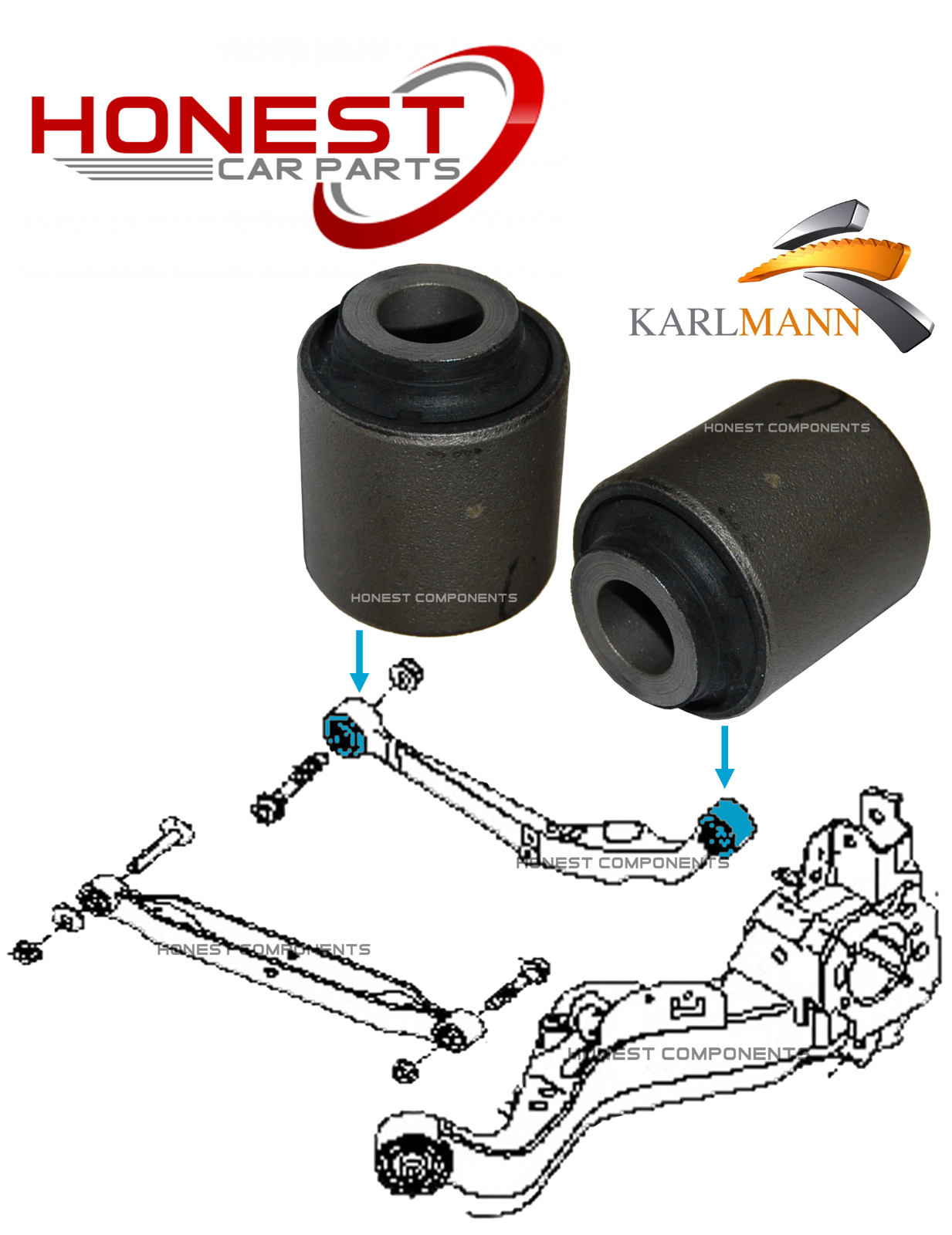 For NISSAN JUKE 2007> REAR LATERAL CONTROL ROD TRACK CONTROL ARM BUSHS