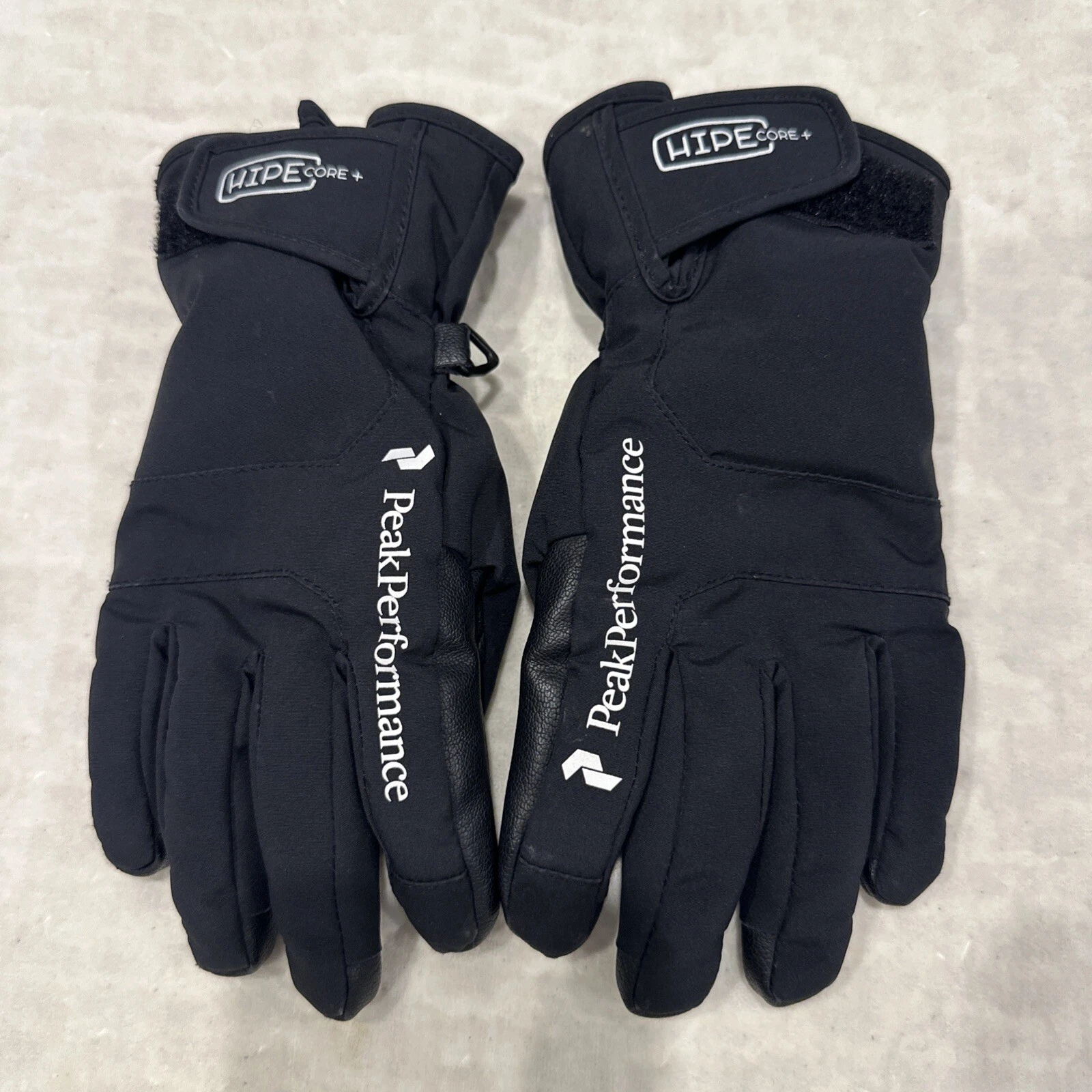 peak performance hipe core + gloves black Warm Hike Ski Gloves Size 5