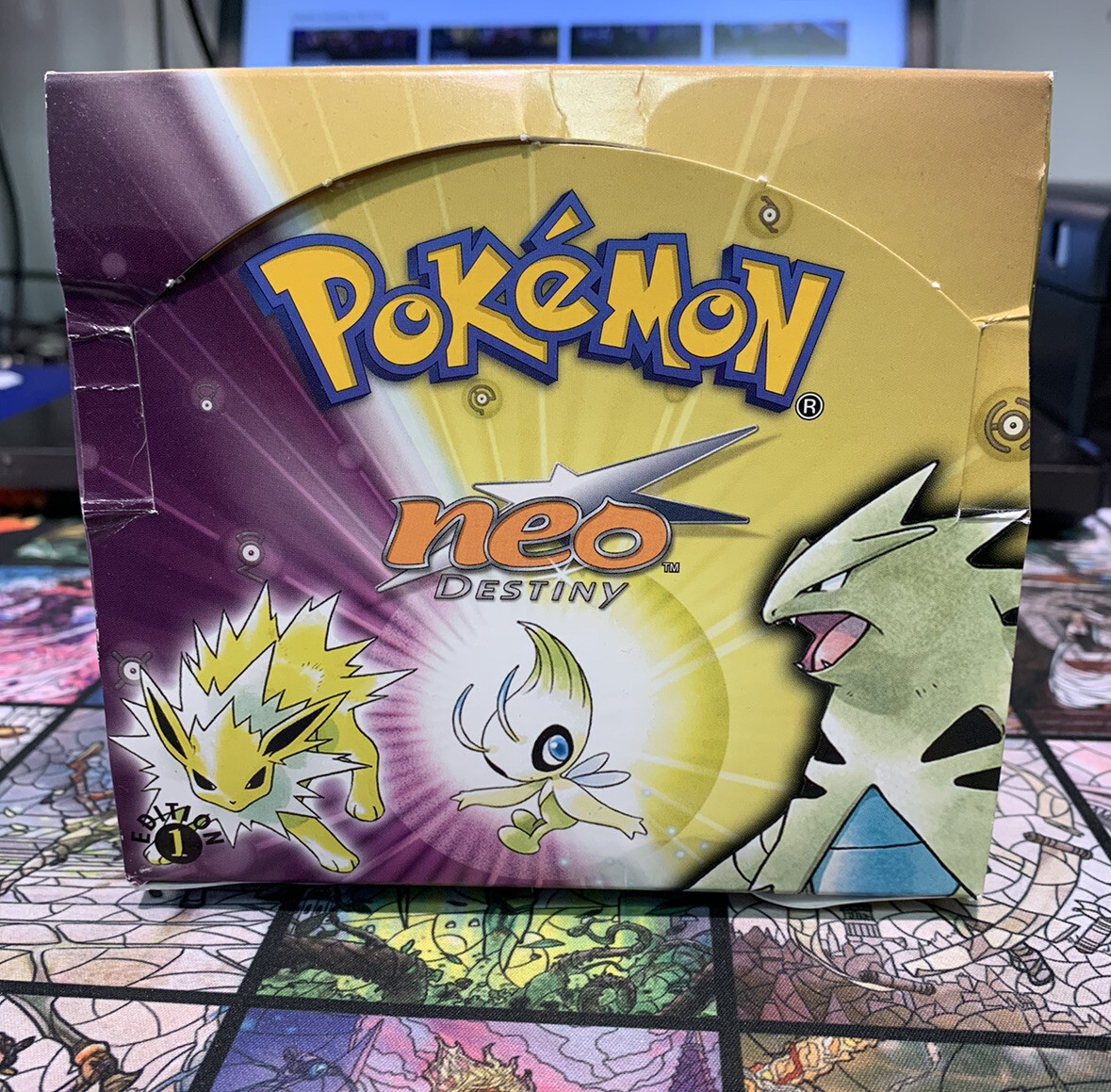 ポケモンカード英語版未開封BOX Neo destiny 1st edition Pokemon Neo Destiny EMPTY 1st Edition Booster Box Opened No
