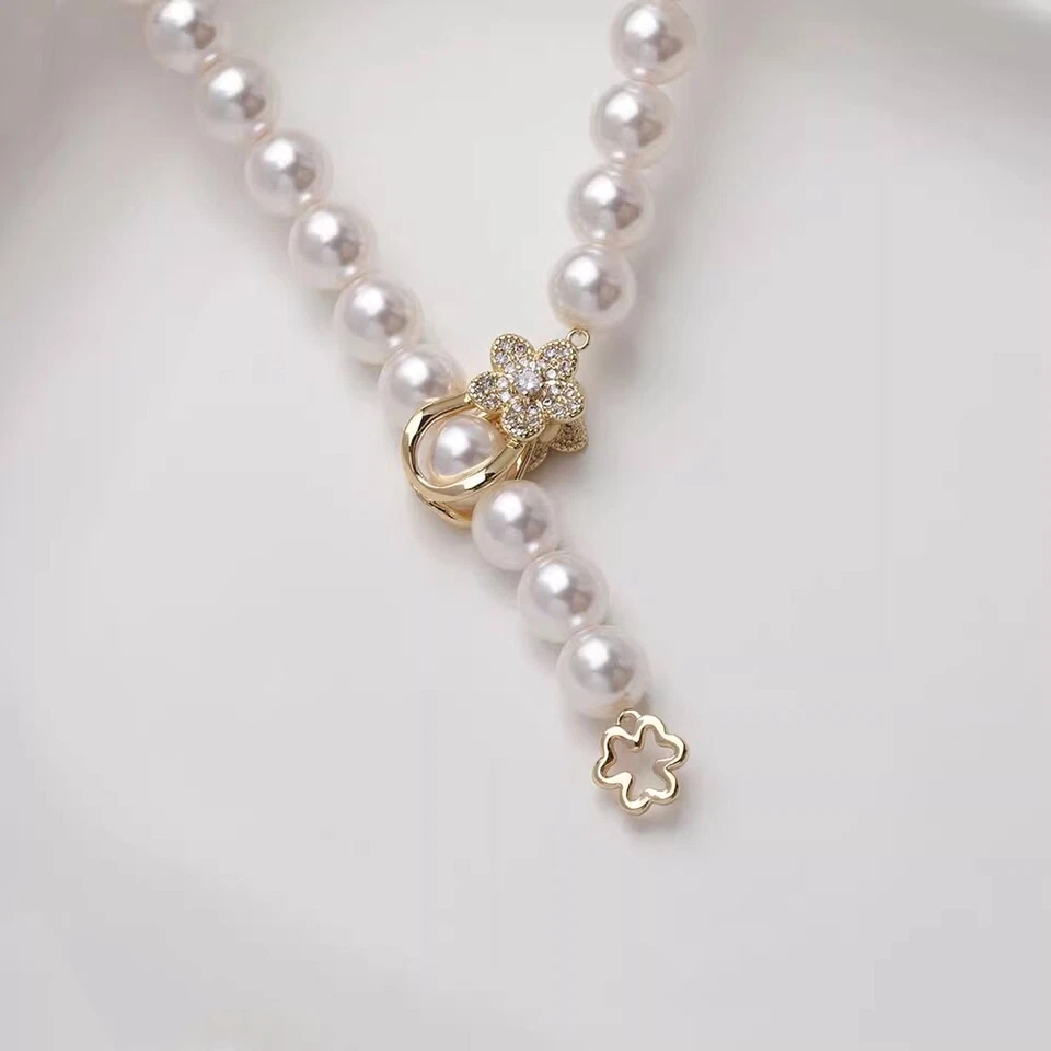 2pcs Cubic Zirconia Petal Toggle Clasp,Gold/Silver Tone Flower Jewelry Clasp - Image 4 of 4